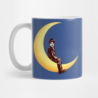 Chaplin on the moon Mug